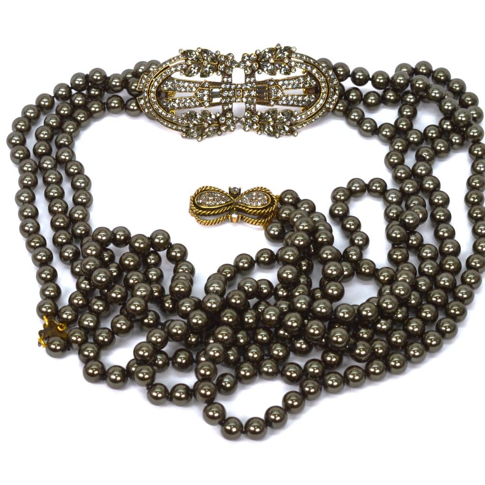 Heidi Daus Triple Strand Offset Statement Enhance… - image 3